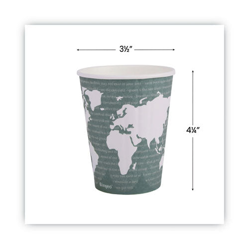 World Art Renewable And Compostable Insulated Hot Cups, Pla, 12 Oz, 40/packs, 15 Packs/carton.