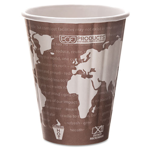 World Art Renewable And Compostable Insulated Hot Cups, Pla, 8 Oz, 40/pack, 20 Packs/carton.