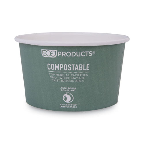 World Art Renewable And Compostable Food Container, 12 Oz, 4.05 Diameter X 2.5 H, Green, Paper, 25/pack, 20 Packs/carton.