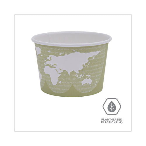 World Art Renewable And Compostable Food Container, 16 Oz, 4.05 Diameter X 3 H, Seafoam, Paper, 25/pack, 20 Packs/carton.