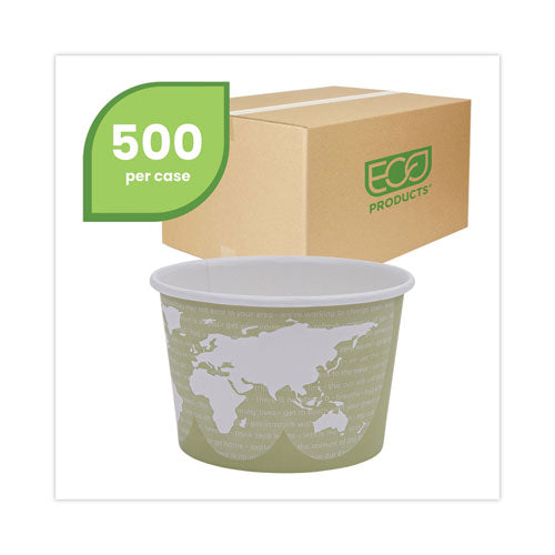 World Art Renewable And Compostable Food Container, 16 Oz, 4.05 Diameter X 3 H, Seafoam, Paper, 25/pack, 20 Packs/carton.