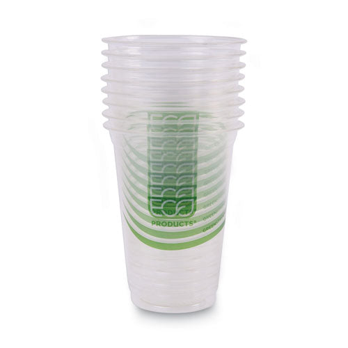 Greenstripe Renewable And Compostable Cold Cups Convenience Pack, Clear, 16 Oz, 50/pack.