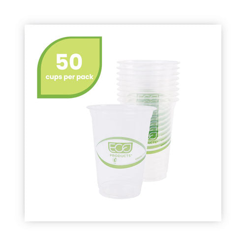 Greenstripe Renewable And Compostable Cold Cups Convenience Pack, Clear, 16 Oz, 50/pack.