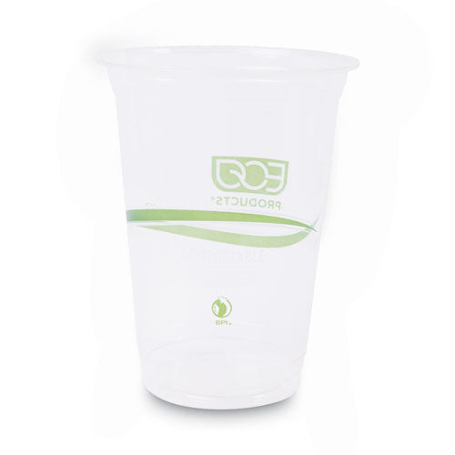 Greenstripe Renewable And Compostable Cold Cups, 16 Oz, Clear, 50/pack, 20 Packs/carton.