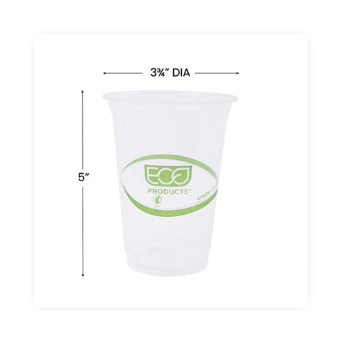 Greenstripe Renewable And Compostable Cold Cups, 16 Oz, Clear, 50/pack, 20 Packs/carton.