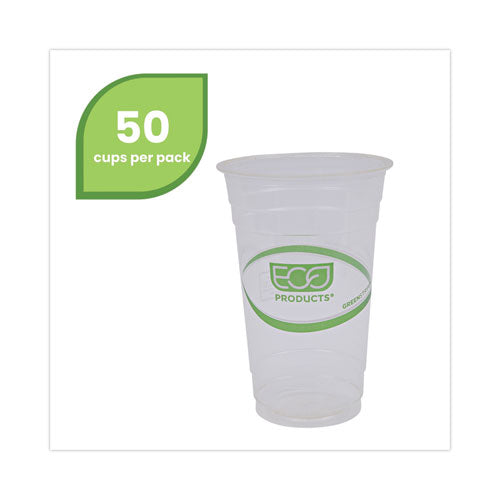 Greenstripe Renewable And Compostable Cold Cups, 20 Oz,Clear, 50/pack, 20 Packs/carton