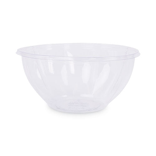 Renewable And Compostable Salad Bowls With Lids, 32 Oz, Clear, Plastic, 50/pack, 3 Packs/carton.