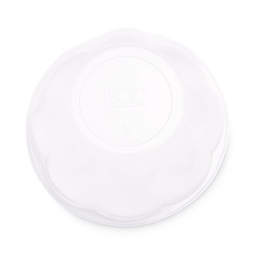 Renewable And Compostable Salad Bowls With Lids, 32 Oz, Clear, Plastic, 50/pack, 3 Packs/carton.