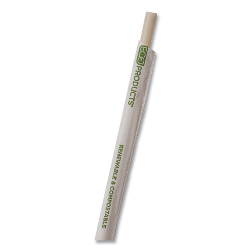 Renewable And Compostable Pha Straws, 10.25", Natural White, 1,250/carton.