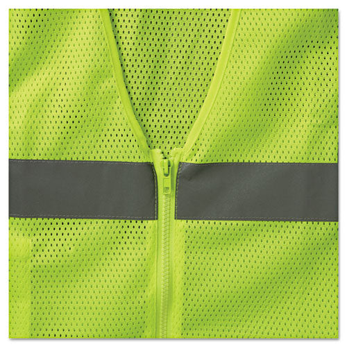 Glowear 8210z Class 2 Economy Vest, Polyester Mesh, Large To X-large, Lime.