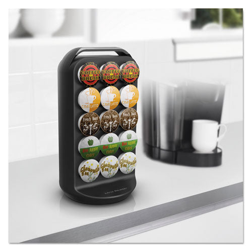 Coffee Pod Carousel, Fits 30 Pods, 6.8 X 6.8 X 12.63, Black.