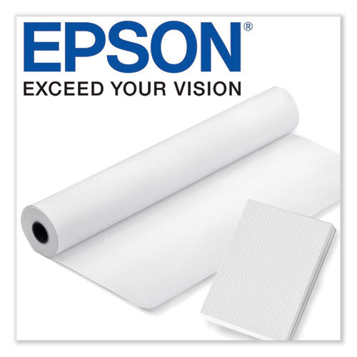 Enhanced Adhesive Synthetic Paper, 2" Core, 24" X 100 Ft, Matte White.