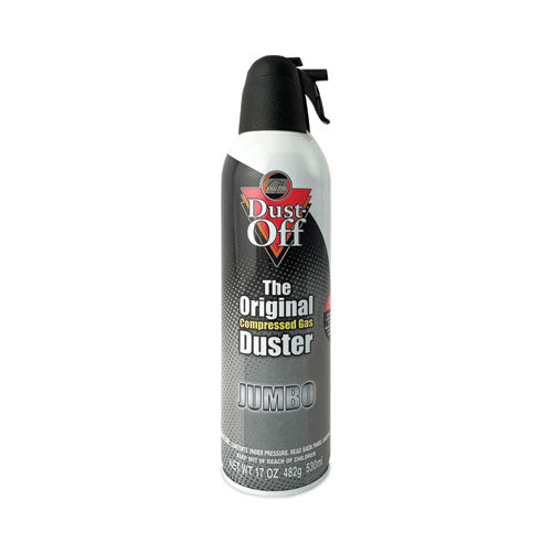 Disposable Compressed Air Duster, 17 Oz Can, 2/pack.