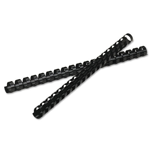 Plastic Comb Bindings, 5/8" Diameter, 120 Sheet Capacity, Black, 25/pack.