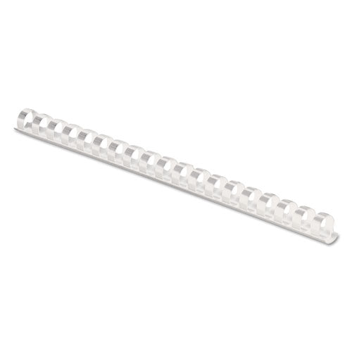 Plastic Comb Bindings, 1/2" Diameter, 90 Sheet Capacity, White, 100/pack.