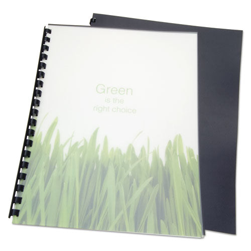 100% Recycled Poly Binding Cover, Frost, 11 X 8.5, Unpunched, 25/pack.