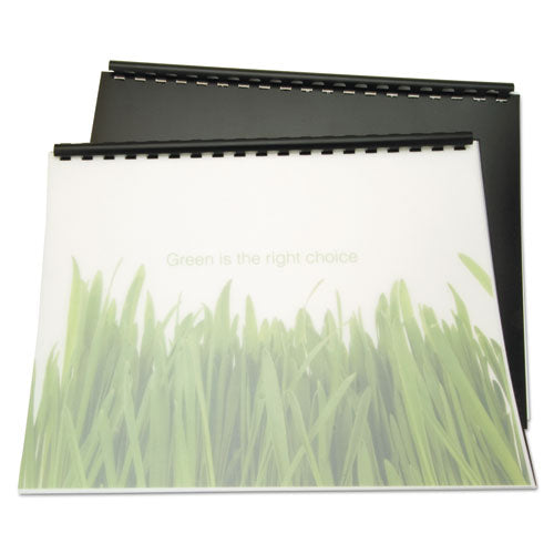 100% Recycled Poly Binding Cover, Black, 11 X 8.5, Unpunched, 25/pack.