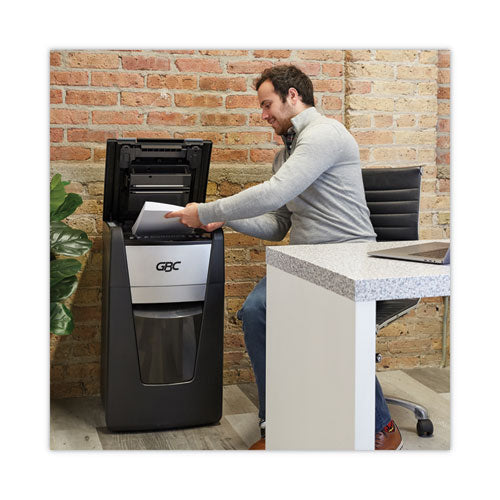 Autofeed+ 300x Super Cross-cut Office Shredder, 300 Auto/10 Manual Sheet Capacity.