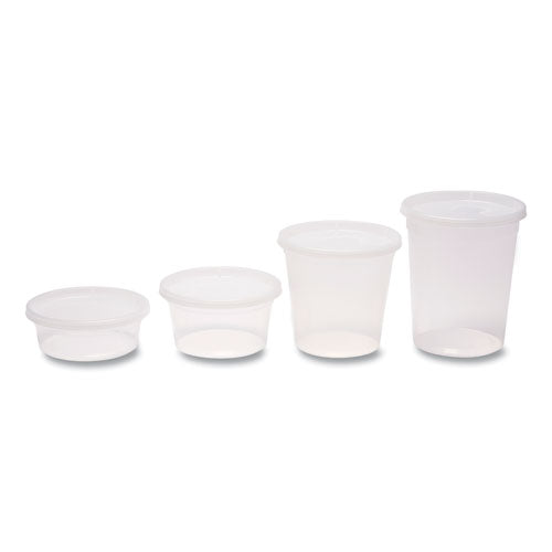 Plastic Deli Containers With Lid, 16 Oz, Clear, Plastic, 240/carton.