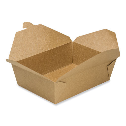 Reclosable Kraft Take-out Box, 76 Oz, Paper, 200/carton.