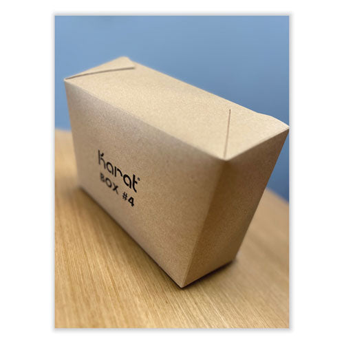 Reclosable Kraft Take-out Box, 110 Oz, Paper, 160/carton.