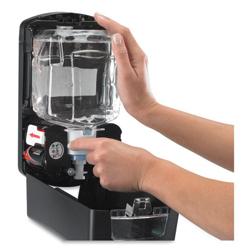 Ltx-12 Touch-free Dispenser, 1,200 Ml, 5.75 X 3.33 X 10.5, Brushed Chrome/black.