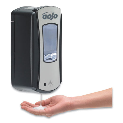 Ltx-12 Touch-free Dispenser, 1,200 Ml, 5.75 X 3.33 X 10.5, Brushed Chrome/black.