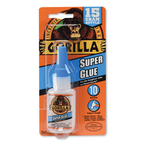 Super Glue, 0.53 Oz, Dries Clear, 4/carton.