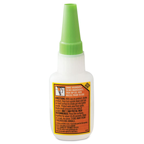 Super Glue Gel, 0.53 Oz, Dries Clear, 4/carton.