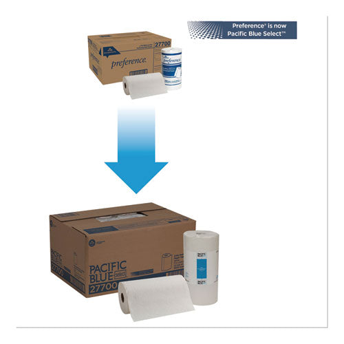 Pacific Blue Select Two-ply Perforated Paper Kitchen Roll Towels,2-ply, 11 X 8.8, White, 250/roll, 12 Rolls/carton
