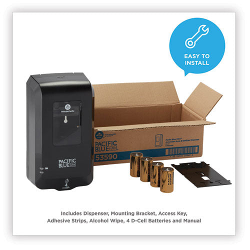 Pacific Blue Ultra Automated Touchless Soap/sanitizer Dispenser,1,000 Ml, 6.54 X 11.72 X 4, Black