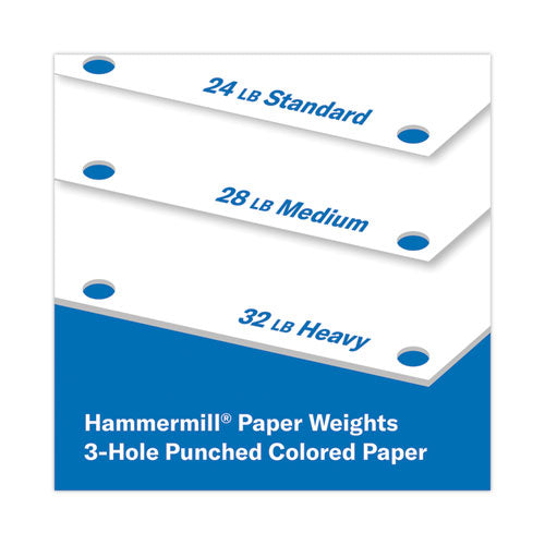 Premium Laser Print Paper, 98 Bright, 3-hole, 24 Lb Bond Weight, 8.5 X 11, White, 500/ream.