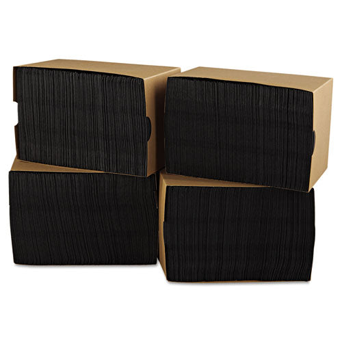 Beverage Napkins, 2-ply, 9 1/2 X 9 1/2, Black, 1000/carton.