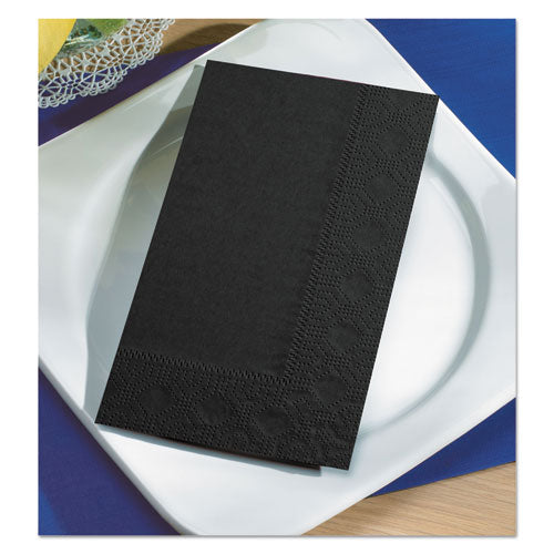 Dinner Napkins, 2-ply, 15 X 17, Black, 1000/carton.