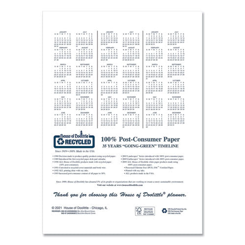 14-month Recycled Ruled Monthly Planner, 11 X 8.5, Black Cover, 14-month: Dec 2024 To Jan 2026.