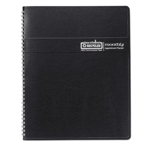 14-month Recycled Ruled Monthly Planner, 8.75 X 6.78, Black Cover, 14-month: Dec 2024 To Jan 2026.