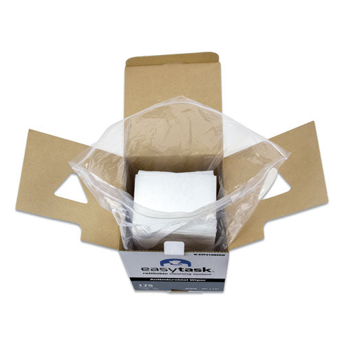 Easy Task F310 Wiper, Quarterfold, 1-ply, 10 X 13, White, Zipper Bag, 175/bag.