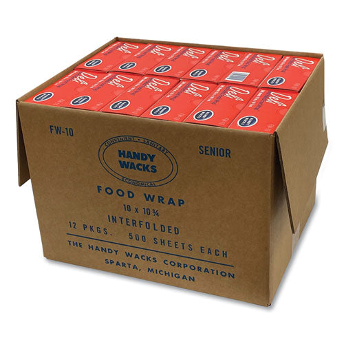 Interfolded Food Wrap Deli Sheets, 10.75 X 10, 500 Box, 12 Boxes/carton.