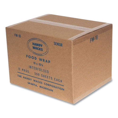 Interfolded Food Wrap Deli Sheets, 10.75 X 10, 500 Box, 12 Boxes/carton.