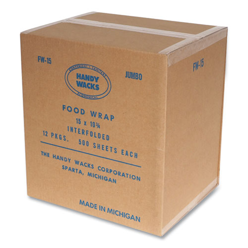 Interfolded Food Wrap Deli Sheets, 10.75 X 15, 500 Box, 12 Boxes/carton.