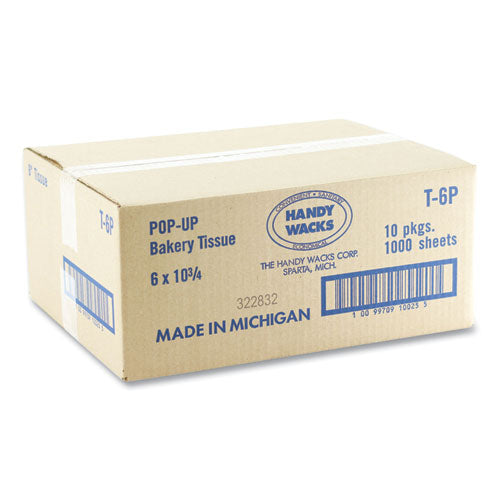 Bakery Pick-up Tissue Deli Sheets, 10.75 X 6, 1,000/box, 10 Boxes/carton.