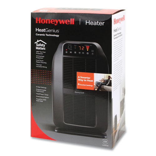 Heat Genius Ceramic Portable Heater, 1,575 W, 5.6 X 10.2 X 17.3, Black.