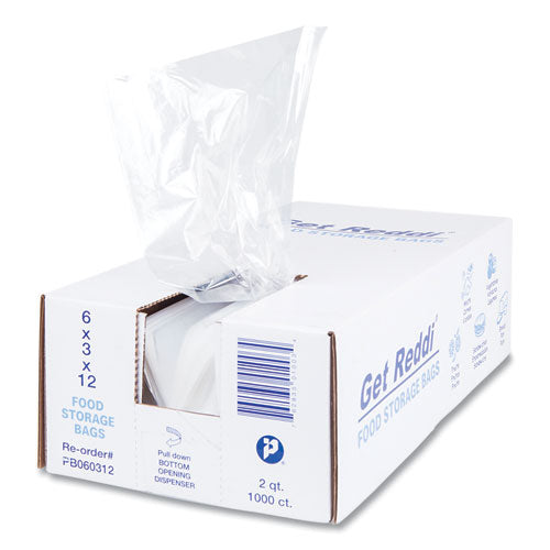 Food Bags, 64 Oz, 6" X 3" X 12", Clear, 1,000/carton.