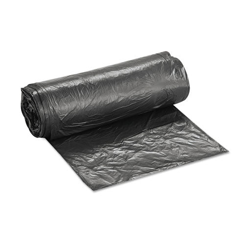 High-density Commercial Can Liners, 16 Gal, 6 Mic, 24" X 33", Black, Interleaved Roll,50 Bags/roll, 20 Rolls/carton