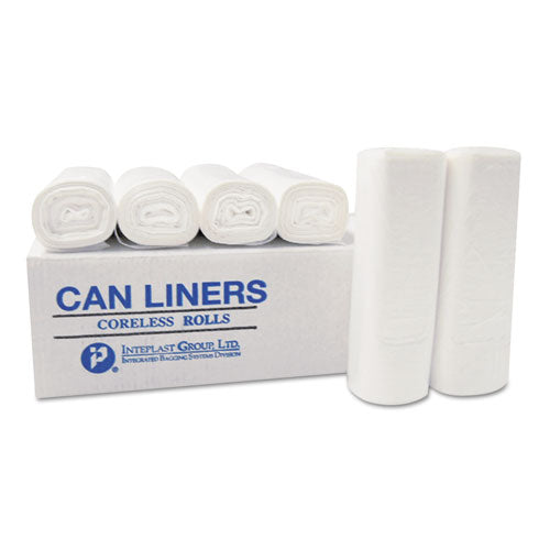 High-density Interleaved Commercial Can Liners, 60 Gal, 12 Microns, 38" X 60", Black, 200/carton.