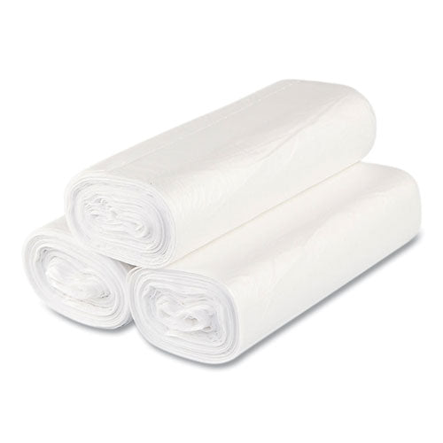 High-density Commercial Can Liner Value Pack,33 Gal, 14 Mic, 33" X 39", Clear, Interleaved Roll, 25 Bags/roll, 10 Rolls/ct
