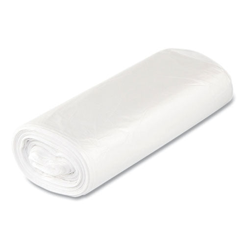 High-density Commercial Can Liner Value Pack,33 Gal, 14 Mic, 33" X 39", Clear, Interleaved Roll, 25 Bags/roll, 10 Rolls/ct