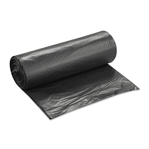 High-density Commercial Can Liner Value Pack, 60 Gal, 19 Mic, 38" X 58", Black, Interleaved Roll, 25 Bags/roll, 6 Rolls/ct.