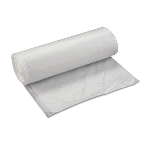 High-density Commercial Can Liner Value Pack,60 Gal, 14 Mic, 38" X 58", Clear, Interleaved Roll, 25 Bags/roll, 8 Rolls/ct