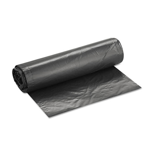 High-density Commercial Can Liner Value Pack, 45 Gal, 19 Mic,40" X 46", Black, Interleaved Roll, 25 Bags/roll, 6 Rolls/ct